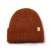 Only Curls Satin Lined Knitted Beanie Hat - Ella in Burnt Orange