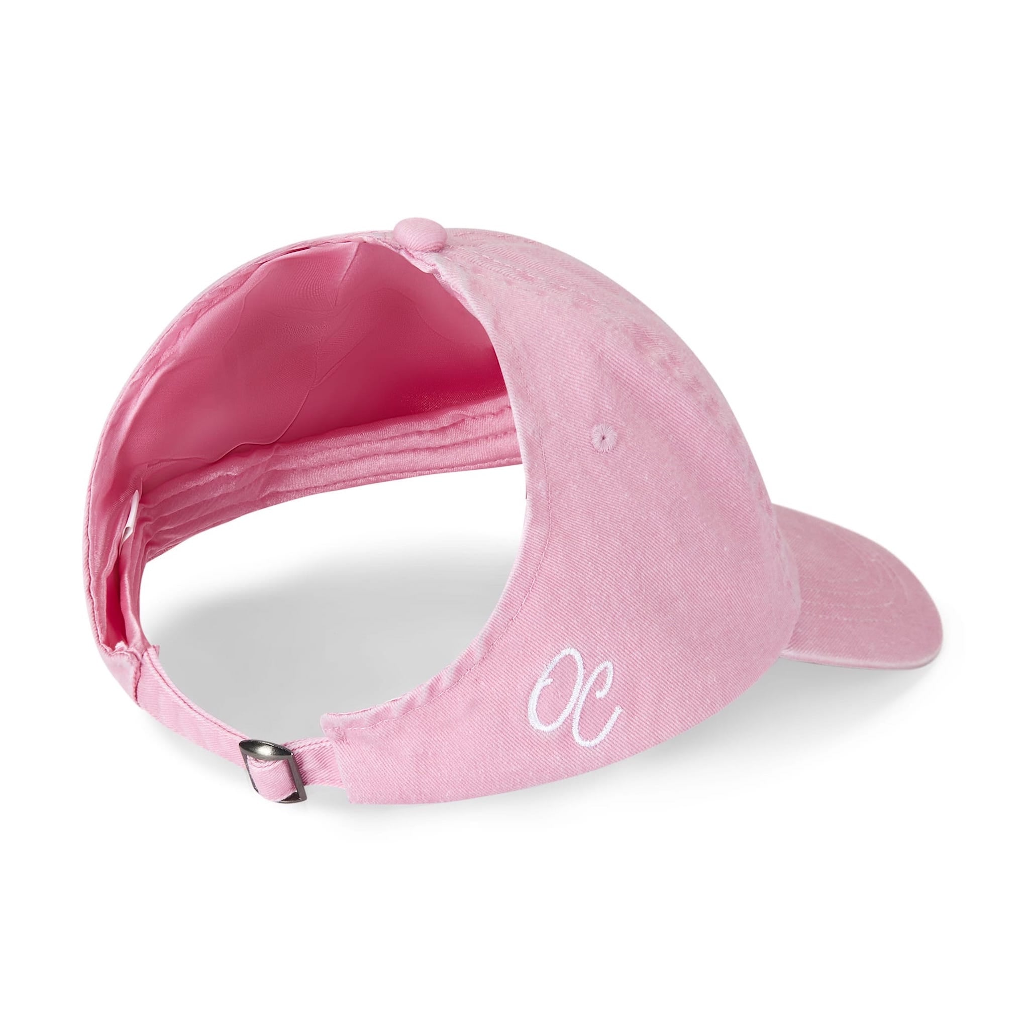 Only Curls Satin Lined Baseball Hat (with open back) - Washed Pink - Only Curls