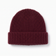 Only Curls Burgundy Chunky Knit Satin-Lined Beanie