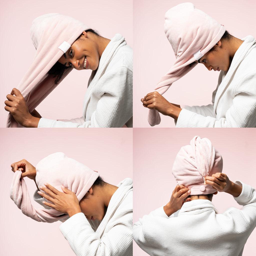 Only Curls Towel Turban - Pink - Only Curls