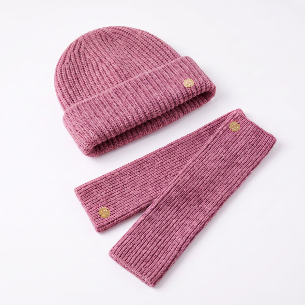 Only Curls Dusty Pink Super Soft Satin-Lined Beanie & Glove Set - Only Curls
