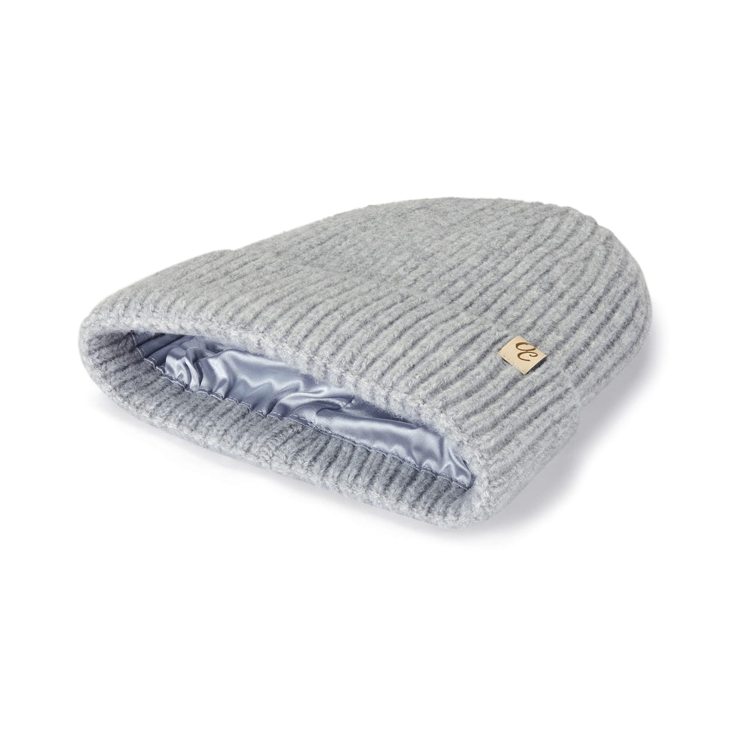 Only Curls Satin Lined Beanie - Ella in Grey - Only Curls