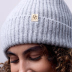 Only Curls Satin Lined Beanie - Ella in Grey - Only Curls