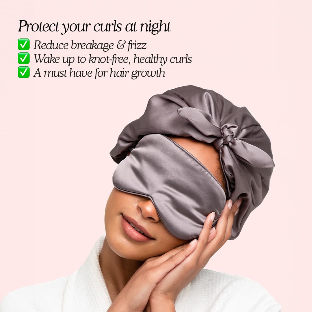Only Curls Eye Mask and Sleep Turban Set - Dusty Rose - Only Curls