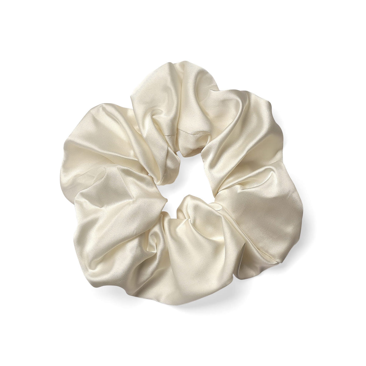 Only Curls Oversized Satin Scrunchies - Black Dalmatian and Ivory Twin Pack