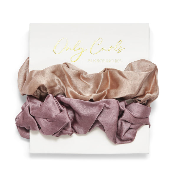 Only Curls Silk Scrunchies - Bronze Multi