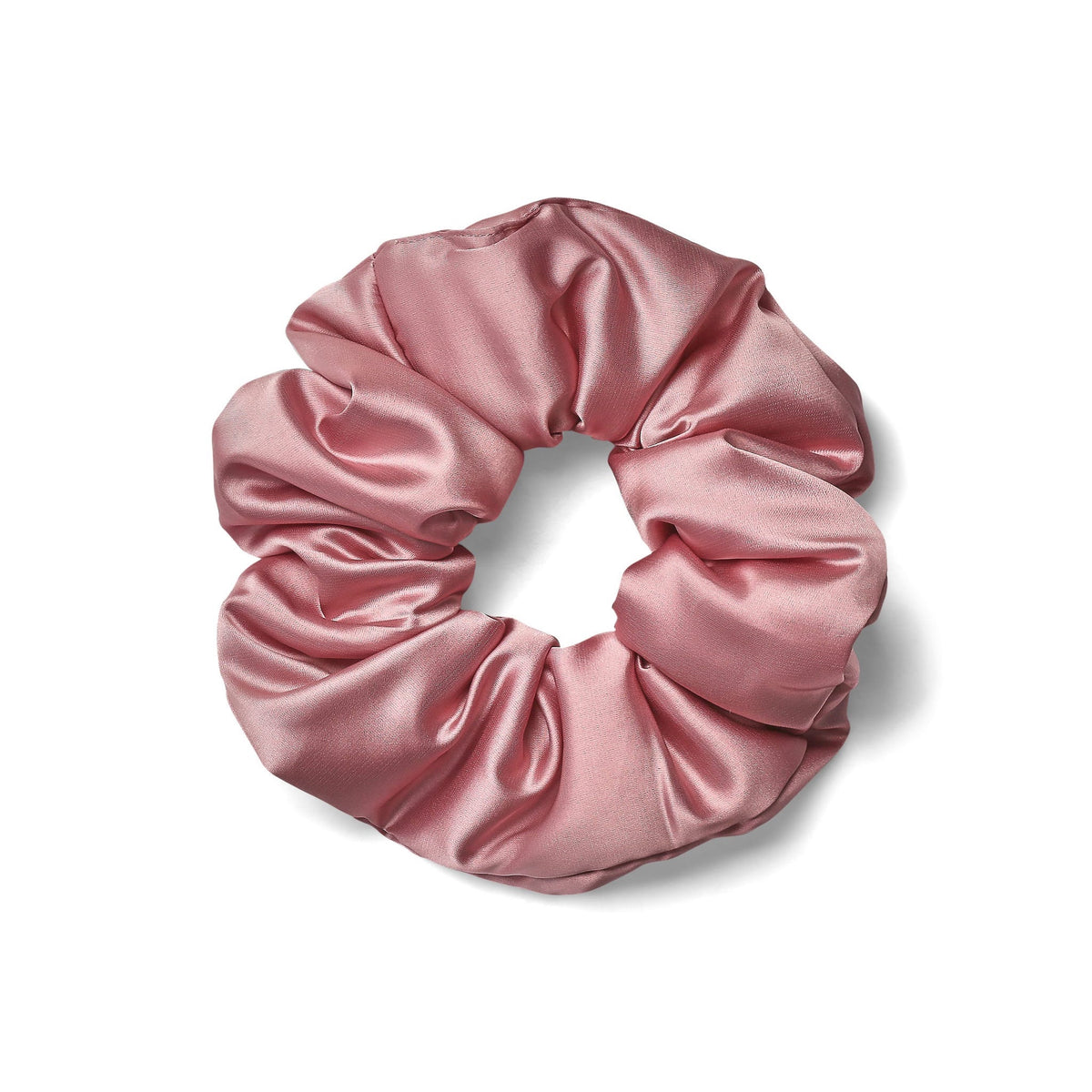 Only Curls Satin Pillow Scrunchies - Slate Grey and Dusty Pink Twin Pack