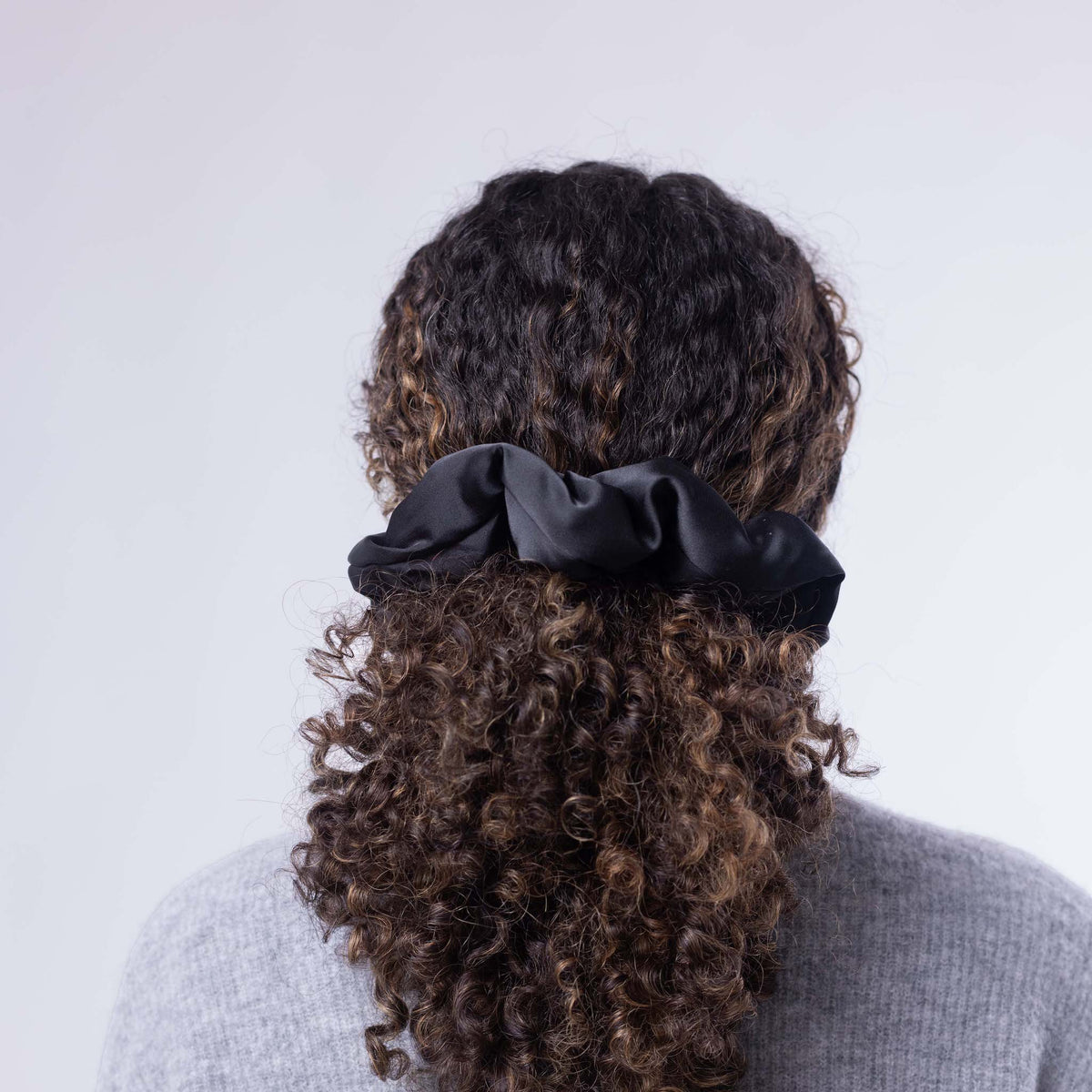 Only Curls Satin Pillow Scrunchies - Black and Bronze Twin Pack