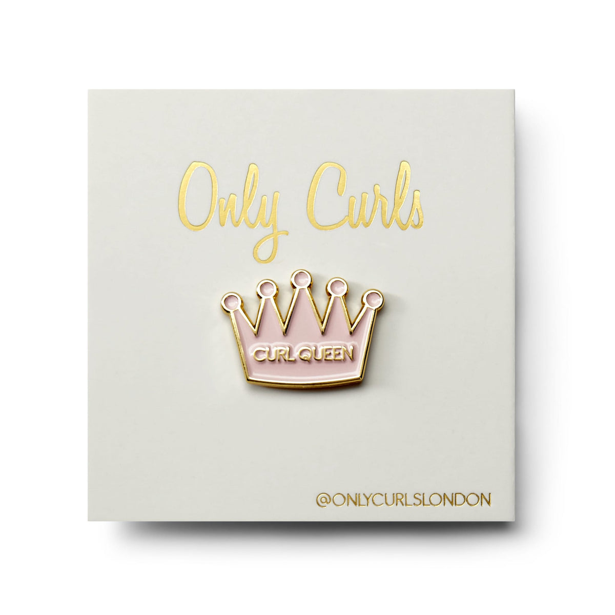 Only Curls Pin Badge - Curl Queen