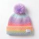 Little Curls Rainbow Ombre Satin-Lined Beanie