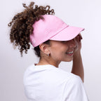Only Curls Satin Lined Baseball Hat (with open back) - Washed Pink - Only Curls