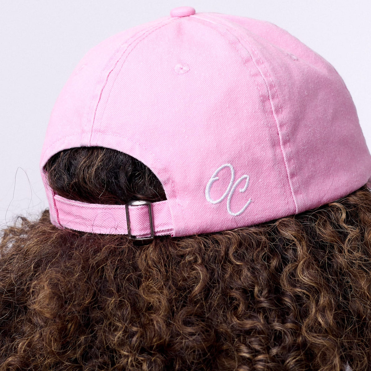 Only Curls Satin Lined Baseball Hat - Washed Pink