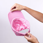 Only Curls Satin Lined Baseball Hat (with open back) - Washed Pink - Only Curls