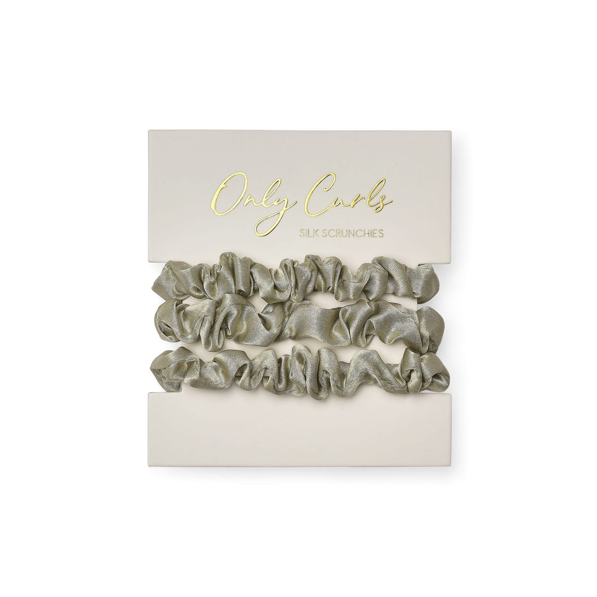 Only Curls Silk Scrunchies - Sage Mini