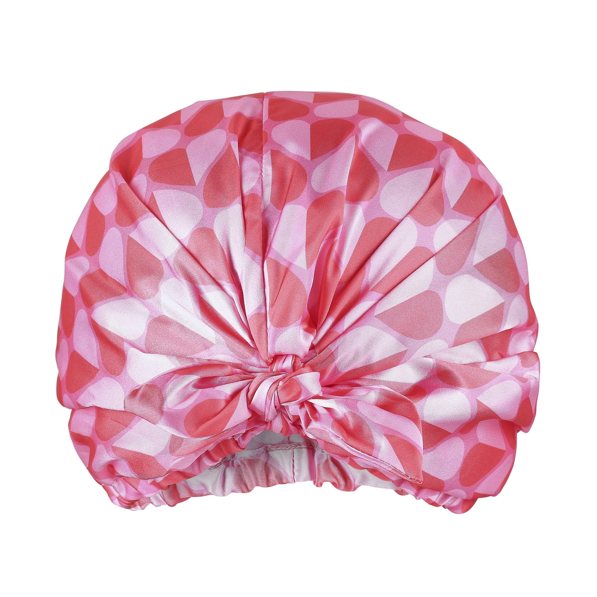 Only Curls Satin Sleep Turban - Pink Hearts