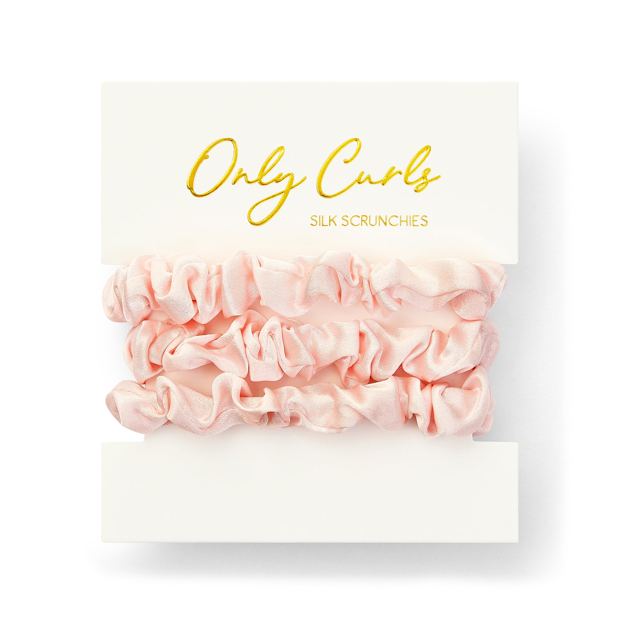 Only Curls Silk Scrunchies Pink - Mini - Only Curls