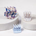 Only Curls Blue Speckle Claw Clips - Only Curls