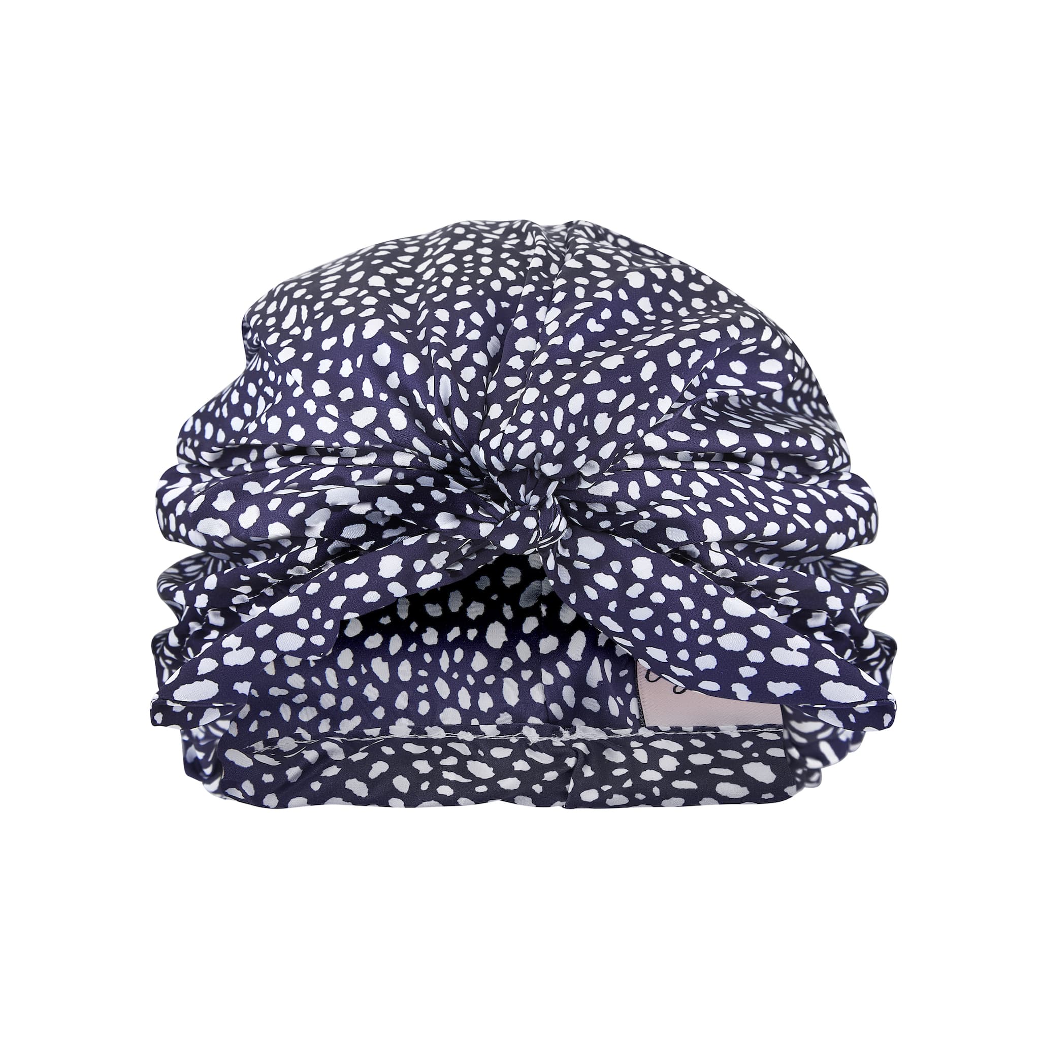 Only Curls Satin Sleep Turban - Navy Animal - Only Curls