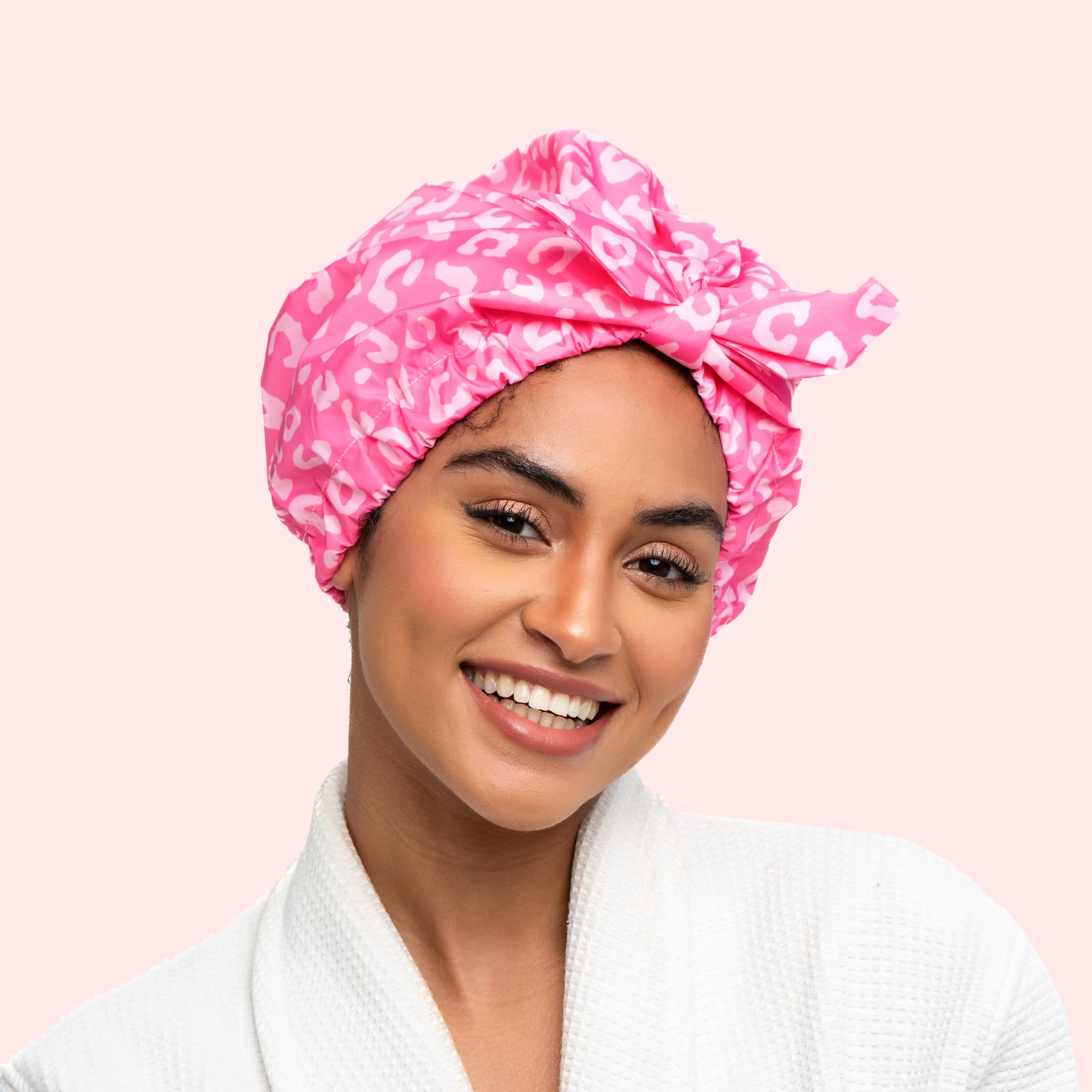 Only Curls Shower Cap - Hot Pink Leopard - Only Curls